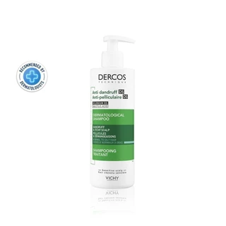 วิชี่ VICHY DERCOS ANTI-DANDRUFF SHAMPOO แชมพูสำหรับผู้ที่มีปัญหารังแคพร้อมป้องกันการกลับมาเป็นซ้ำ 390ml