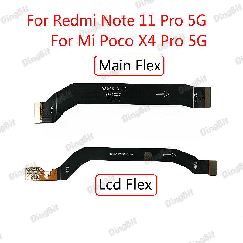 สําหรับ Xiaomi Poco X4 Pro 5G/Redmi หมายเหตุ 11 Pro 5G ตัวเชื่อมต่อบอร์ดหลัก USB จอแสดงผล LCD Flex Ribbon อะไหล่ซ่อม