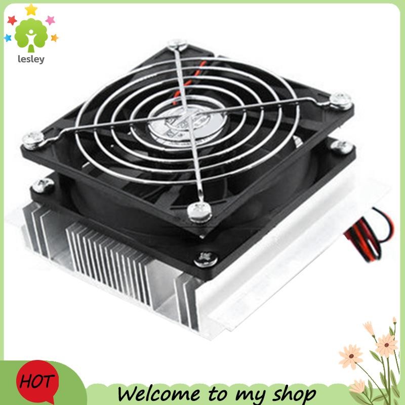 lesleyThermoelectric Peltier Cooler Refrigeration DC 12V Semiconductor Air Conditioner Cooling Syste
