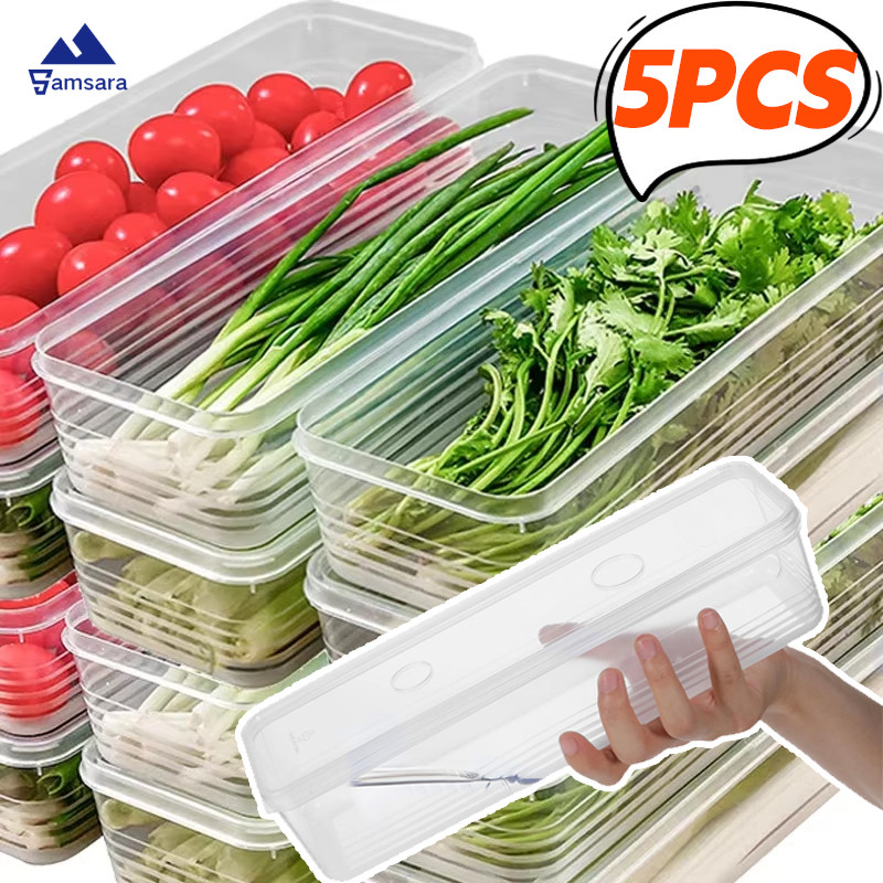 1/3/5 ชิ้นกล่องเก็บครัวอเนกประสงค์ 29 ซม., ใส หน้า ออแกไนเซอร์สมุนไพร/ผัก/เทนซิล, กล่องอาหารเก็บสด