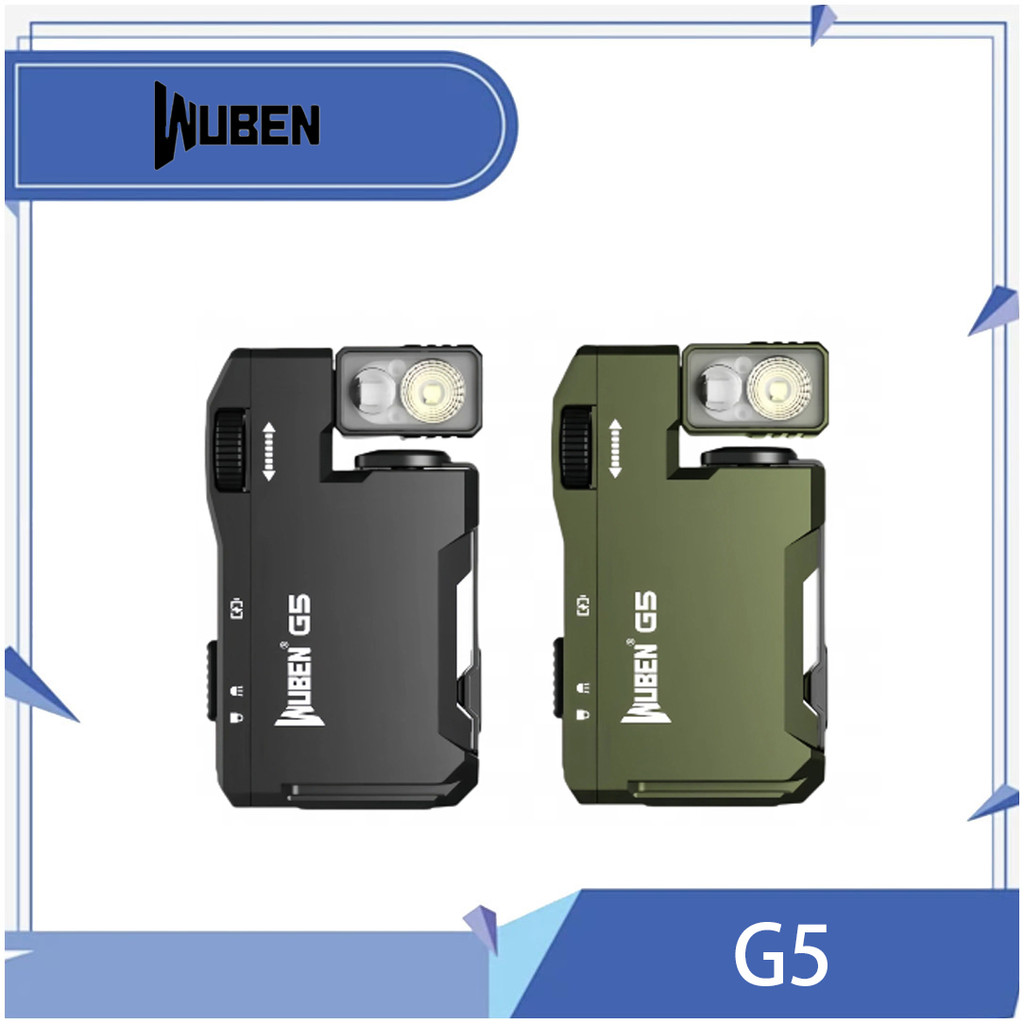 WUBEN G5 EDC ไฟฉาย 400 Lumens หัวหมุน หางแม่เหล็ก กันน้ํา สำหรับการพกพาและใช้กลางแจ้ง