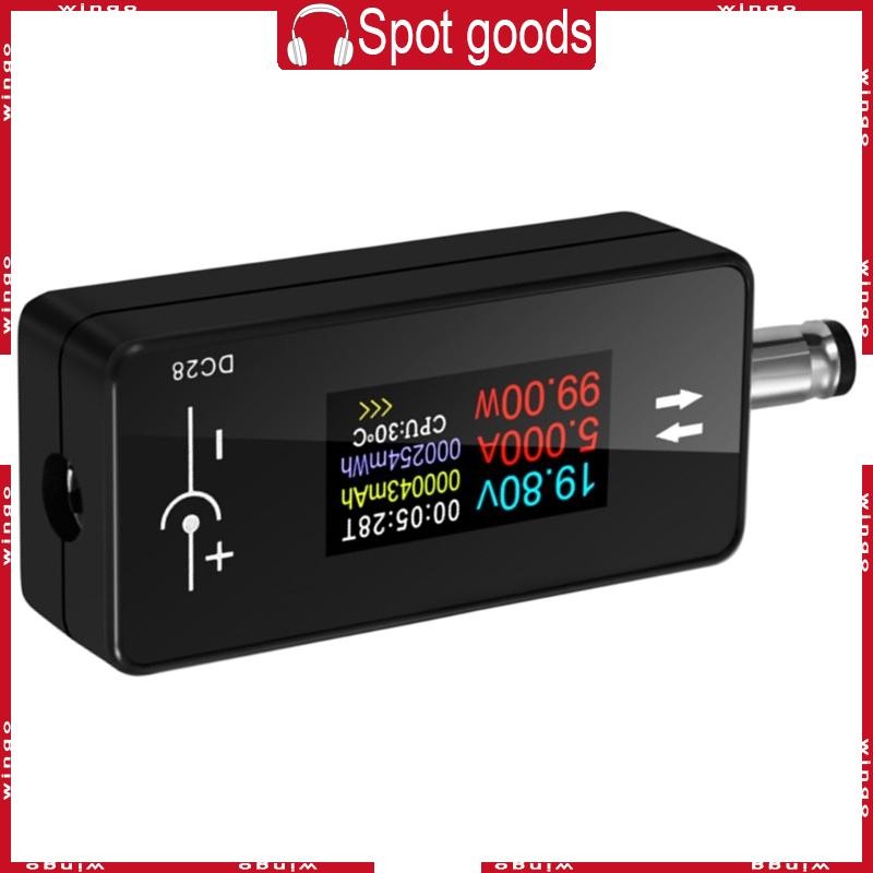 WIN KWSDC28 DC5525 การตรวจสอบแรงดันไฟฟ้าที่มีประสิทธิภาพโวลต์แอมป์มิเตอร์สําหรับการทดสอบที่แม่นยํา