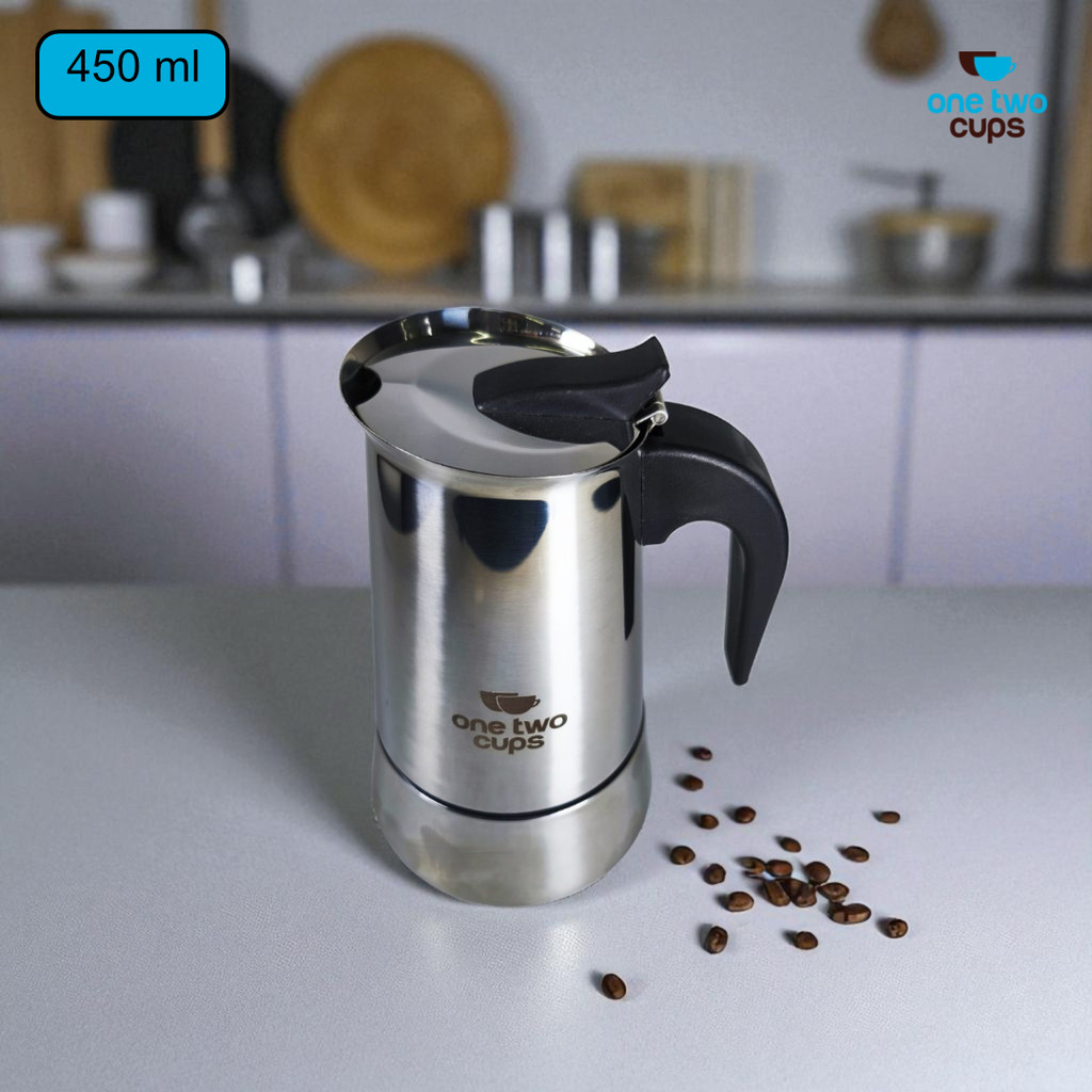 One Two Cups Moka Pot เครื่องชงกาแฟเอสเปรสโซเตาตั้งพื้น 9 ถ้วย 450ml - Z21