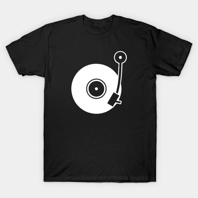 เสื้อยืด Vintage Vinyl Turntable Cotton 100%