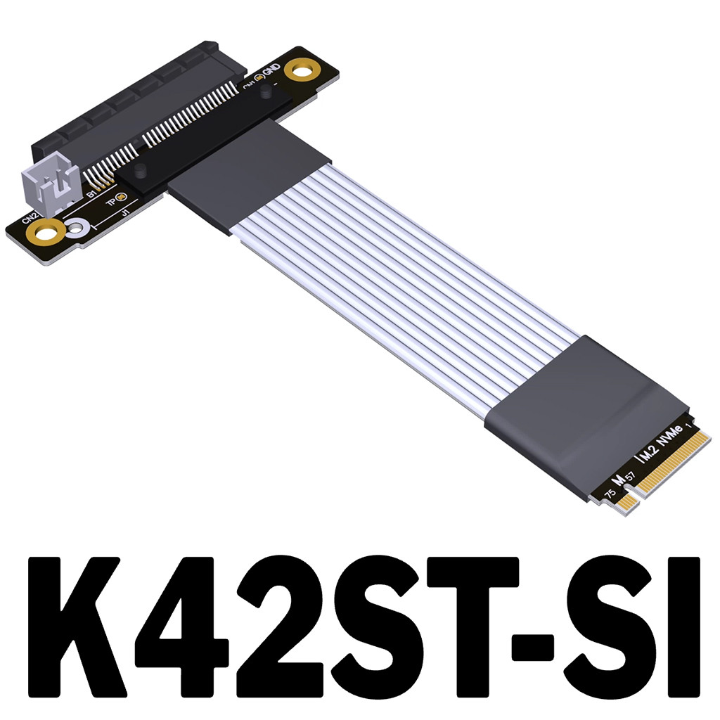 PCIE 5.0 M.2 สําหรับ NVMe to PCIe x4 อะแดปเตอร์ Gen5 180 องศาตรงความเร็วสูง GPU Riser สําหรับกราฟิกก