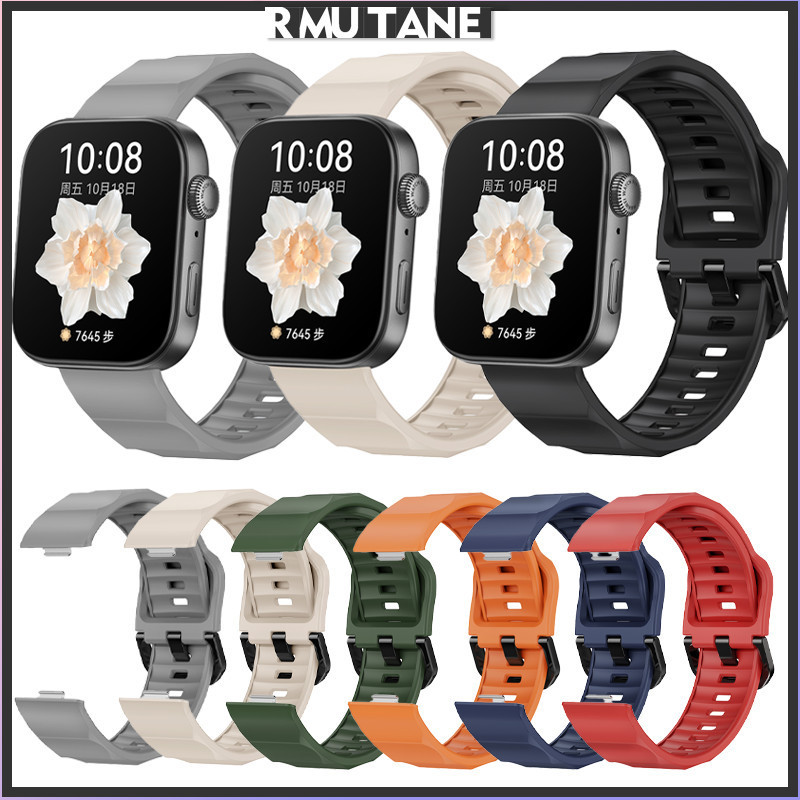 สายซิลิโคนอ่อนสำหรับกีฬา for Huawei Watch Fit 5 4 3 / 5 Pro / 4 Pro สายยางที่มีสีสันสร้อยข้อมืออุปกรณ์เสริม