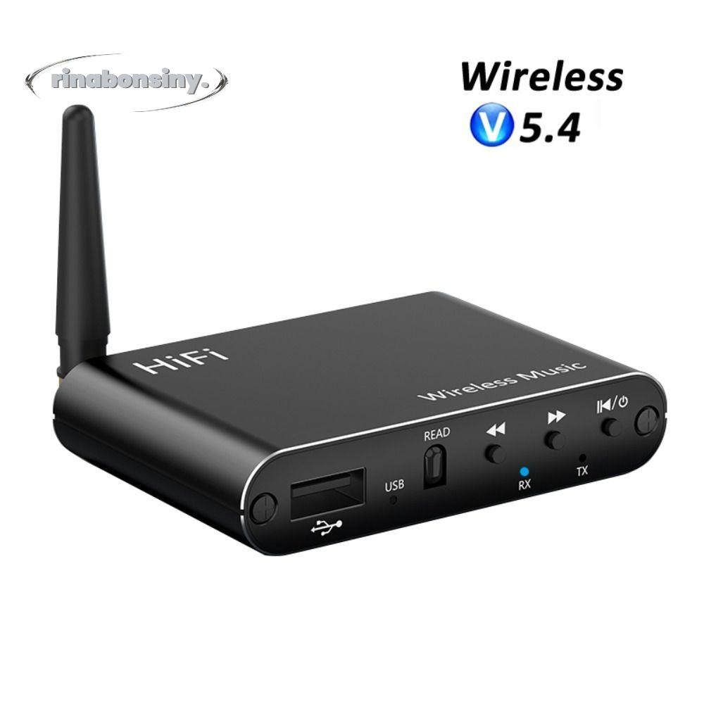 RINABONSINY อะแดปเตอร์เสียงไร้สาย, 2 in 1 Music Bluetooth 5.4 Receiver Transmitter, อัพเกรดทีวีสเตอริโอสากล