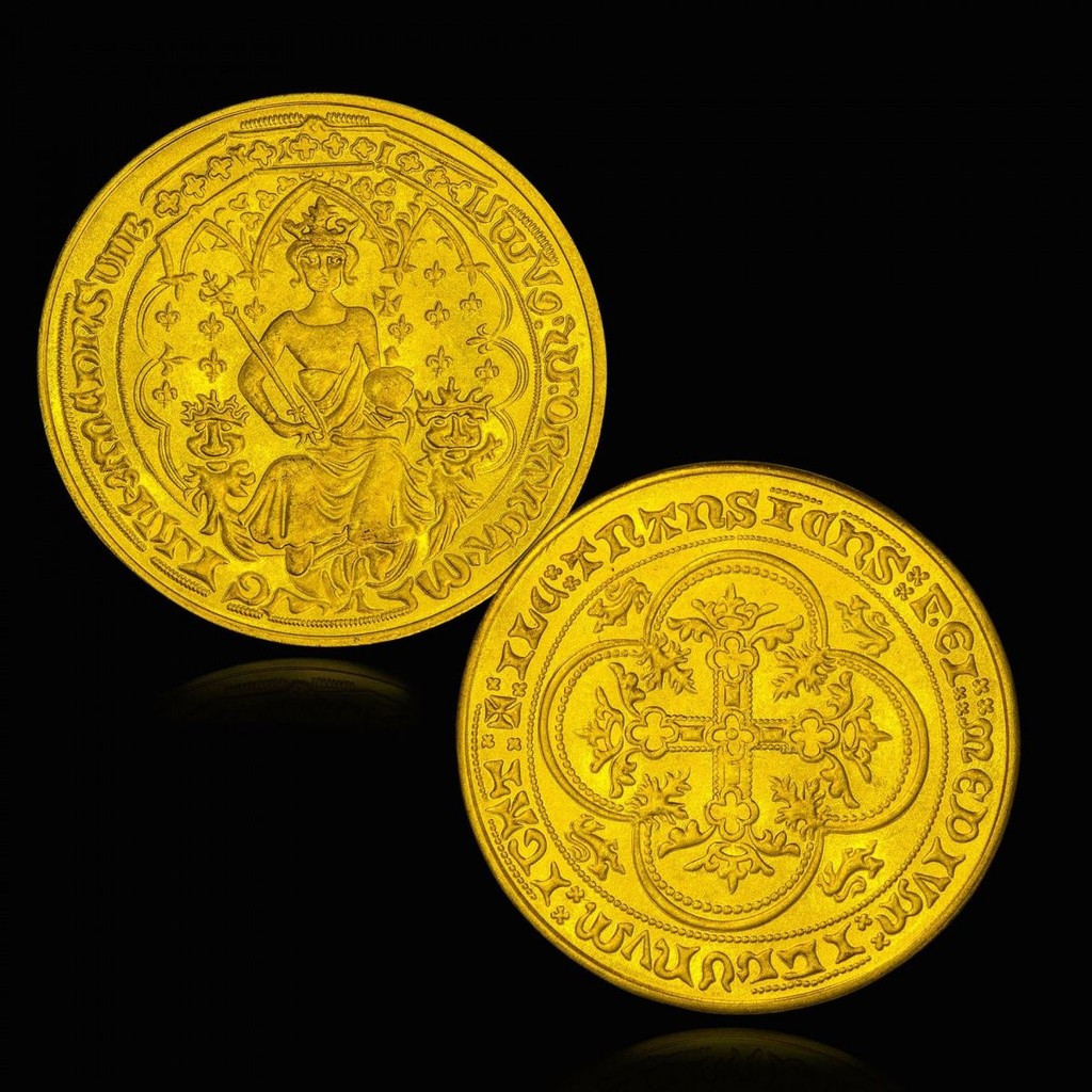 1343 British Edward III Florin Gold Coin Crafts Silver Dollar สามารถเป่าได้ 8.30/258****** GIDTSI45 