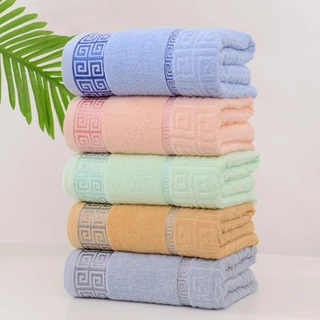 ขนาด 70x140 ซม. ผ้าเช็ดตัว ผ้าขนหนู Cotton คอตตอน100% สีเข้ม ซับน้ำได้ดี สำหรับผู้ใหญ่