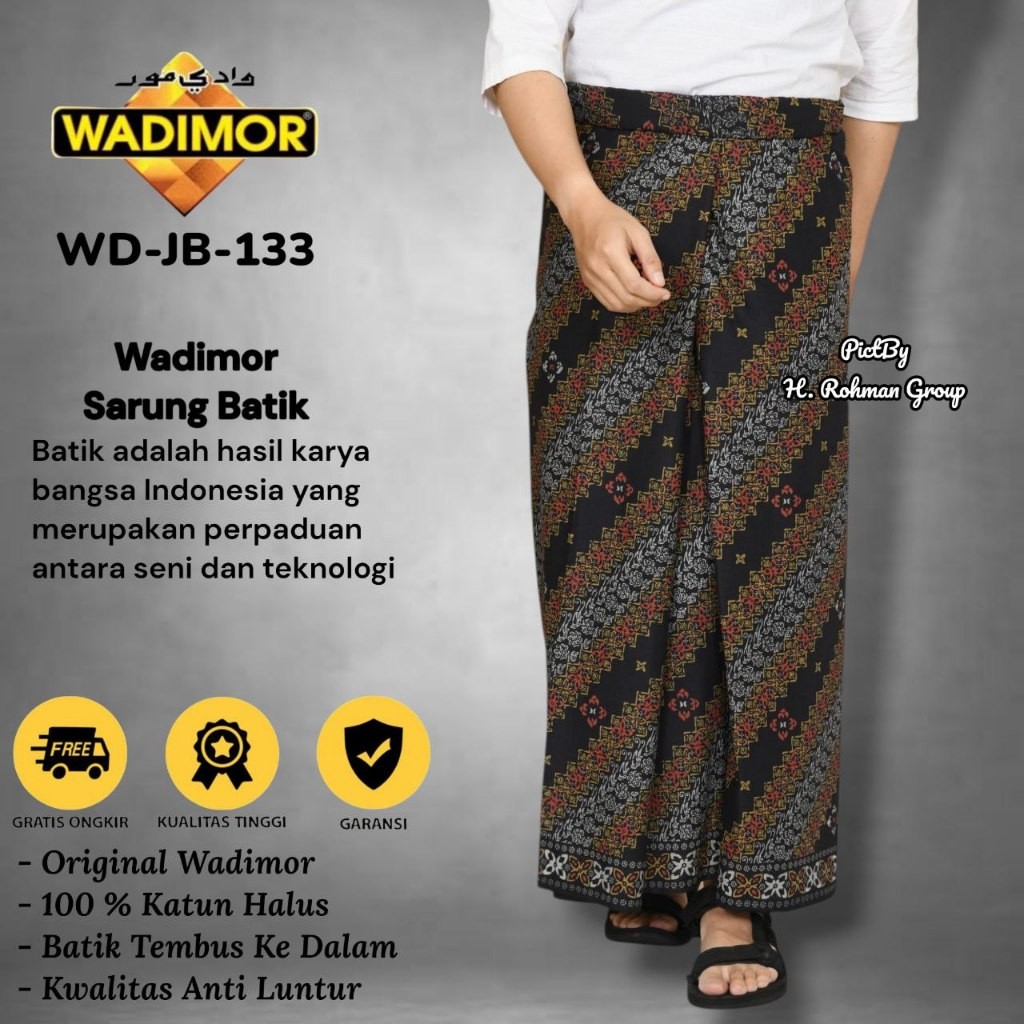 KATUN SALAFY SHOP ผ้าผ้าบาติก Wadimor - ผ้าบาติกชาย - Wadimor Premium Cotton Baturajo Batik Sarong S