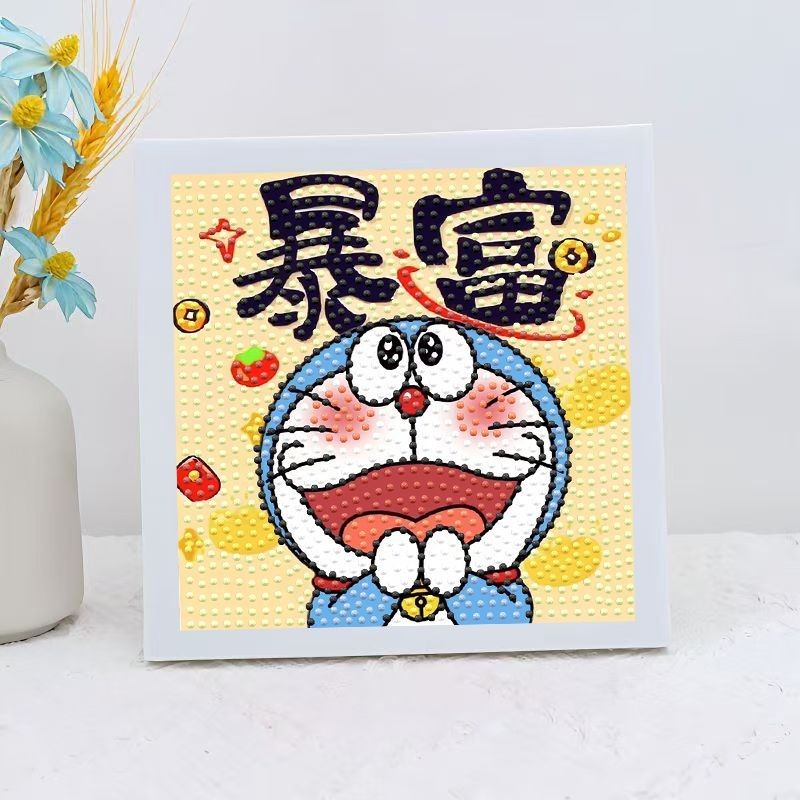 เพชรเด็กทําด้วยมือการ์ตูนทําเองของขวัญของขวัญวันเกิดทิงเกอร์เบลล์แมวการศึกษาของเล่นวางสติกเกอร์