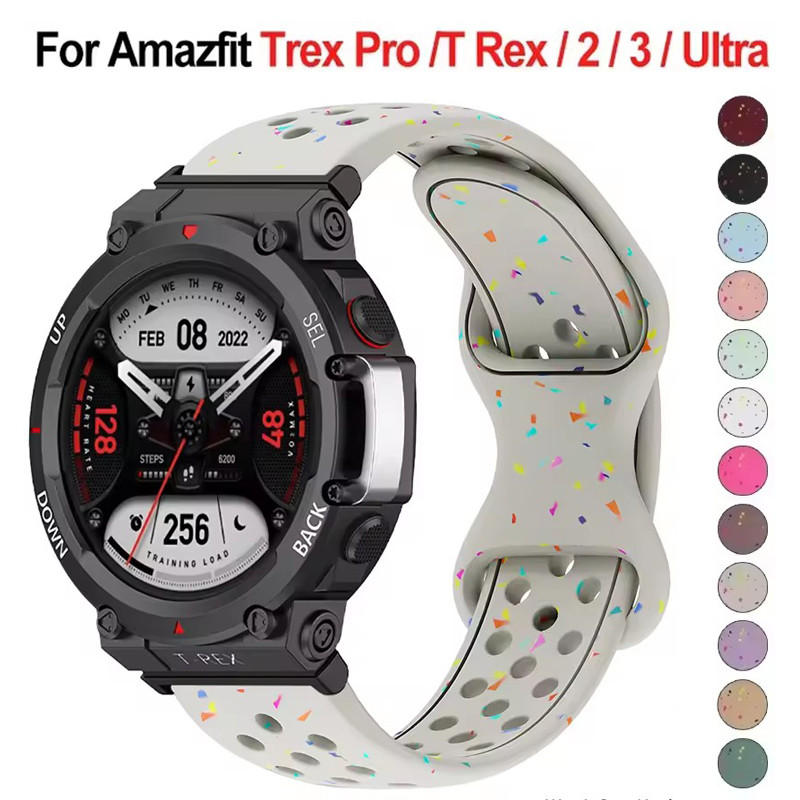สายรัดซิลิโคนสําหรับกีฬาสําหรับ Amazfit T-Rex 3 2 SmartWatch Watchband สําหรับ Amazfit T-Rex/Pro T-R