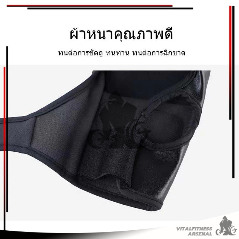 นวมชกมวย MMA นวมครึ่งนิ้ว ถุงมือต่อสู้ นวมม ฝึกซ้อมมวย boxing gloves อุปกรณ์ชกมวย สีดำ/แดง วัสดุอย่างดี (1 คู่) - รูปที่ 3