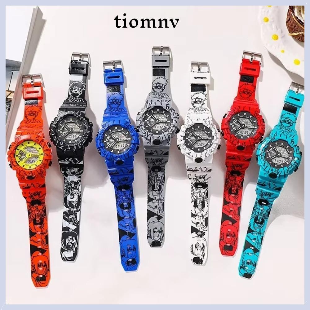 TIOMNVVN Naruto Anime Watch, การ์ตูน Itachi Kakashi Naruto เด็กนาฬิกาข้อมือดิจิตอล,ปรับกันน้ําเด็กนา