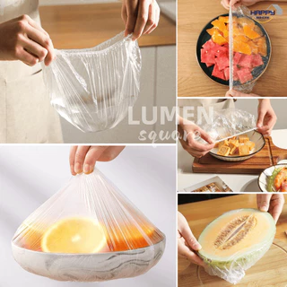 แรปห่ออาหาร ถุงถนอมอาหาร ฟิล์มห่ออาหาร ที่ห่ออาหาร fresh wrap ยืดได้ ถุงละประมาณ100ชิ้น