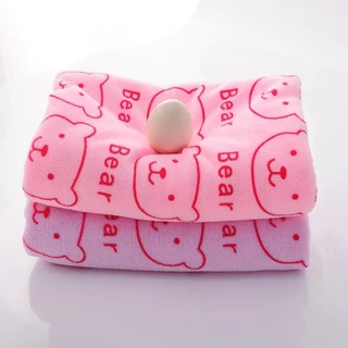 ผ้าเช็ดตัวสุดฮิต ลายสัตว์น่ารัก ลายหมี ขนาด 140x70 ซม เนื้อผ้านุ่ม ซับน้ำดี ใช้งานทน MJ30