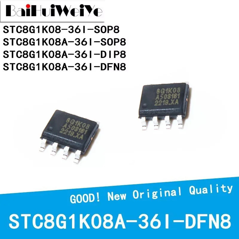 1-5PCS STC8G1K08A-36I-SOP8 STC8G1K08-36I-SOP8 STC8G1K08A-36I-DIP8 STC8G1K08A-6I-K08A8FN8A8