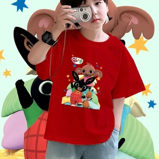 (จัดส่งตลอด 24 ชั่วโมง)KIDS TNASA แขนสั้น 'BING' t shirt แฟชั่น สไตล์เกาหลี เด็กผู้ชาย/girl โคตรนุ่ม