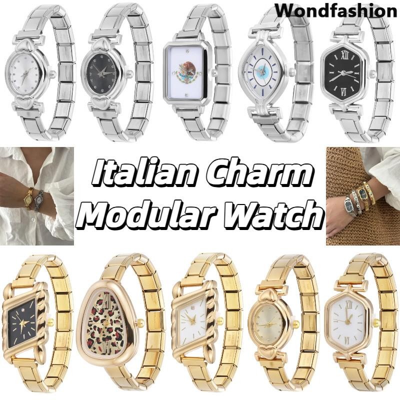 Charm Modular Bracelet Watch สแตนเลส DIY ขนาด Fit 9 มม.