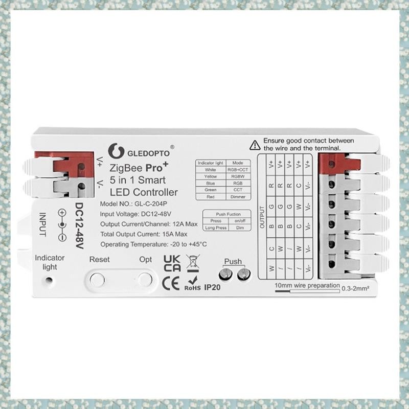 [h5bl3j6wj.ph] ตัวควบคุมแถบไฟ LED ห้าในหนึ่งเดียว ตัวควบคุมไฟ LED Strip -C-204P 12-48V Zigbee+2.4G เ