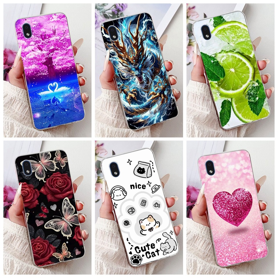 Clear สําหรับ Samsung A01 Core SM-A013F สําหรับ Samsung M01 Core กรณี SM-M013F หรูหราผีเสื้อรักแฟชั่