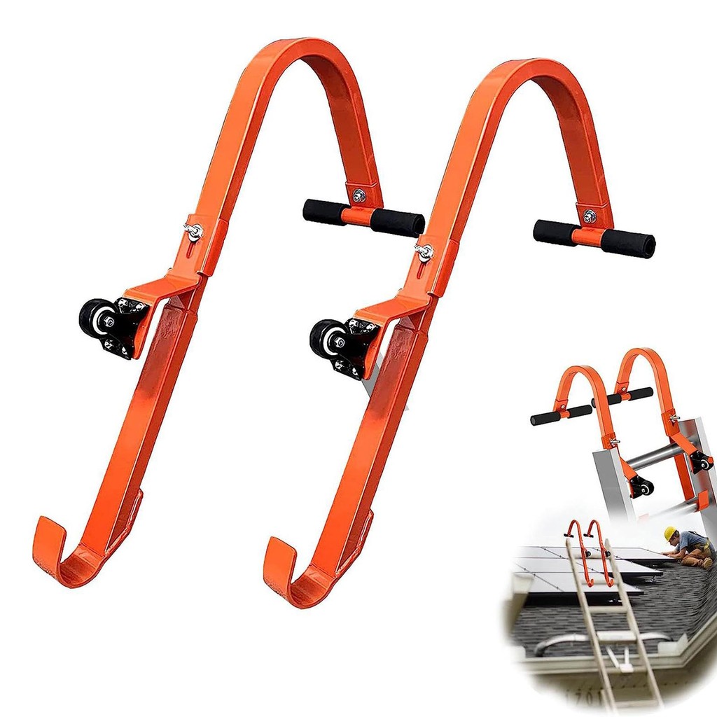 [mibum01eb] 2 ชิ้นหลังคาบันไดตะขอหลังคาบันได Stabilizer ลื่นเหล็ก Heavy Duty หลังคาบันไดตะขอสําหรับกลางแจ้ง Gutter โครงการซ่อม