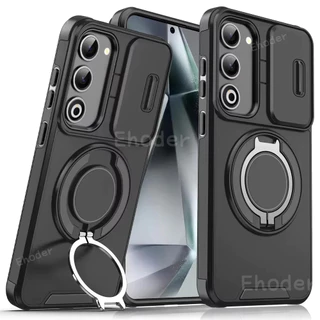 กันกระแทก Push Window สําหรับ OPPO A5 A5i Pro A3Pro 4G 5G 2025 หรูหราฝาครอบแม่เหล็กสําหรับ OPPOA5 OPPOA5i A5iPro A5i Pro OPPOA5X A5X A5X 5 ขาตั้งผู้ถือป้องกันกลับกรณี