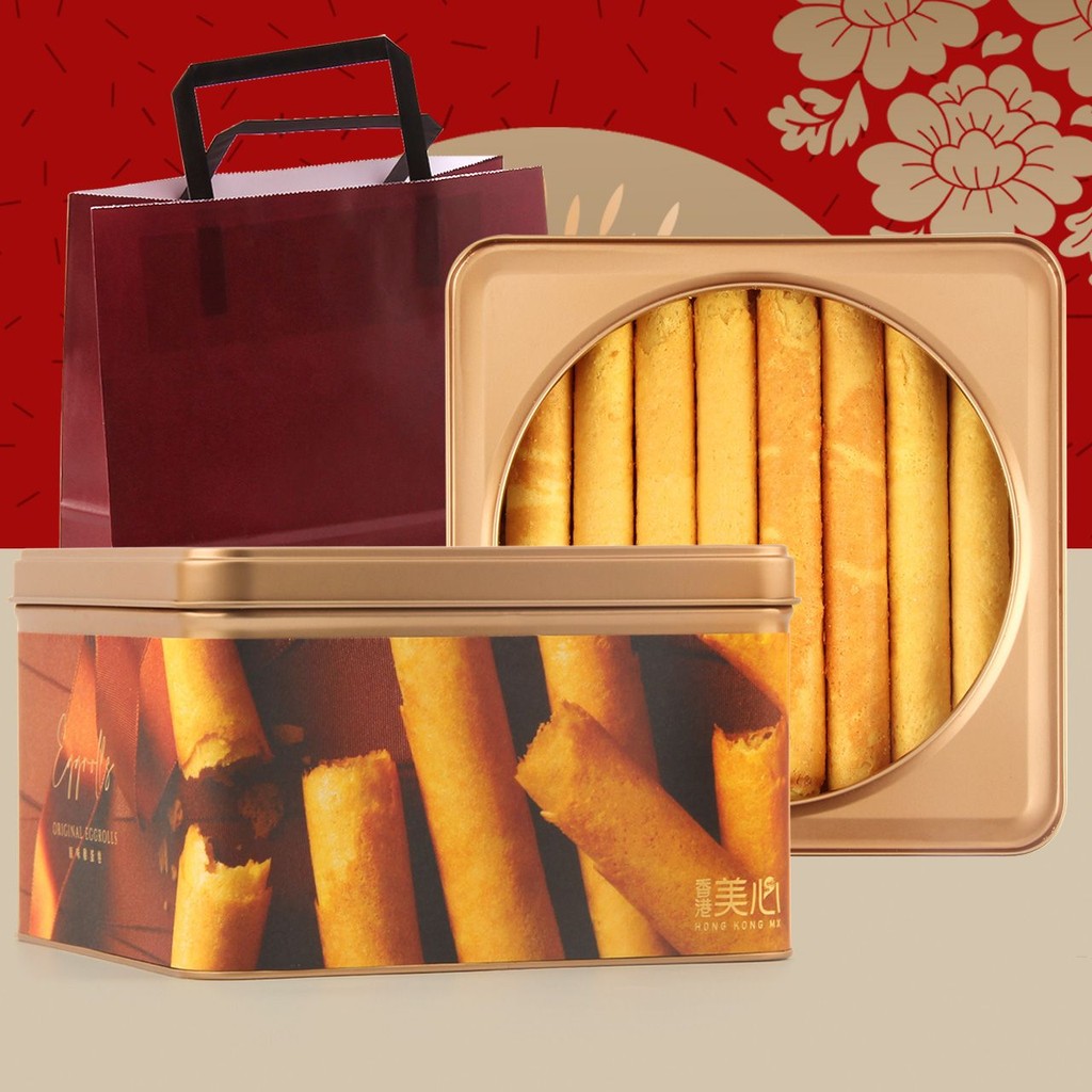 จีนฮ่องกง Maxim Original Egg Roll 448g กล่องของขวัญ Pastry Food Influencer ของว่างสบายๆนําเข้าของขวั