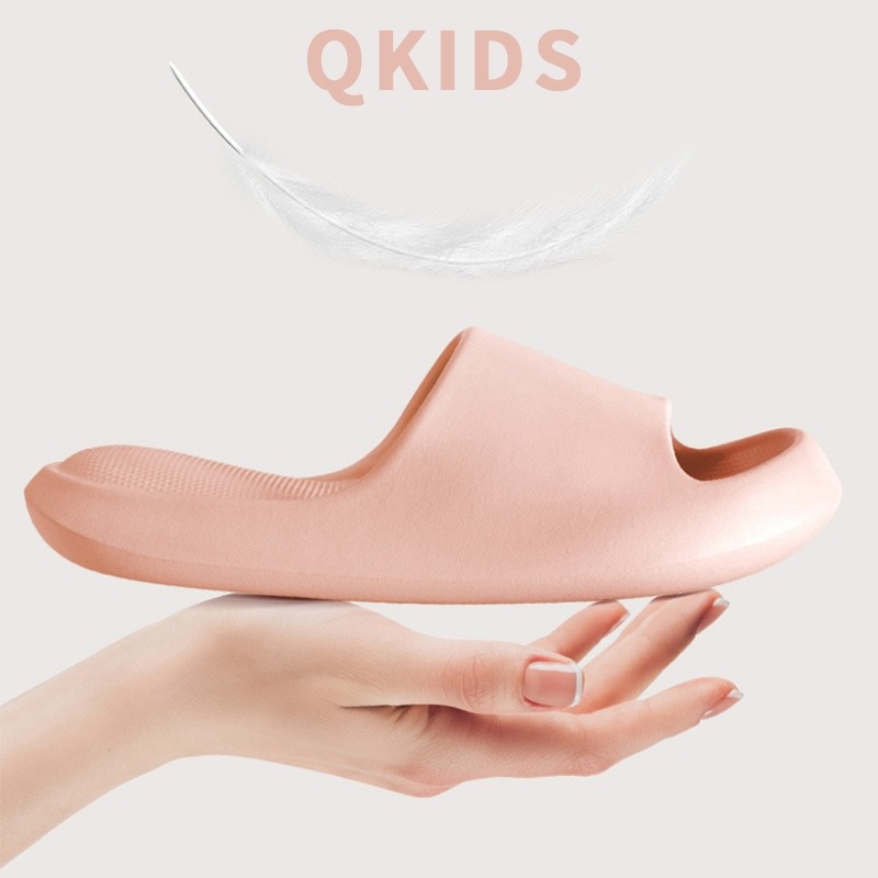 Qkids 2025 ใหม่ Cloud Bounce Cat Paw รองเท้าแตะ Anti-slip สบาย Anti-odor ด้านล่างนุ่มในร่มกลางแจ้งผู
