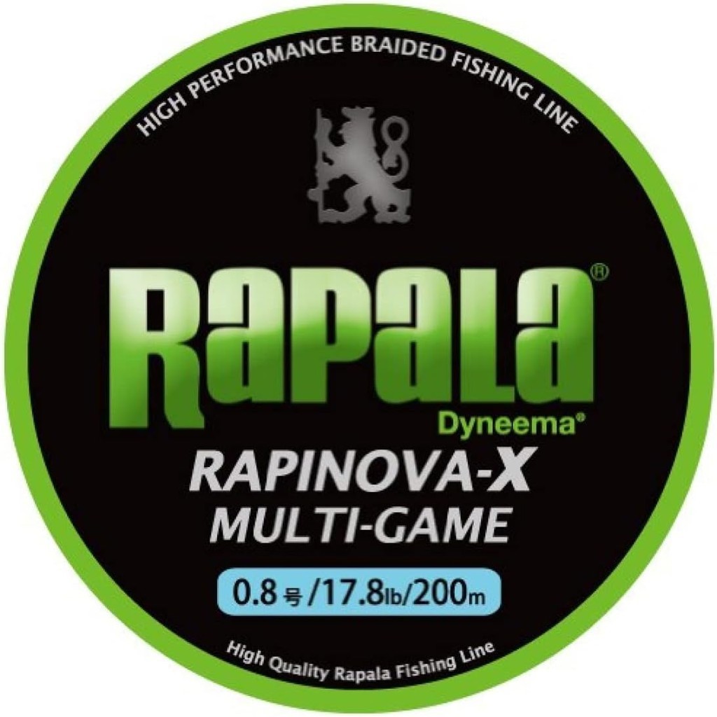 [Direct from Japan]Rapala PE Line Rapinova X Multi Game 200m 4-strand braid Lime Green RLX200M