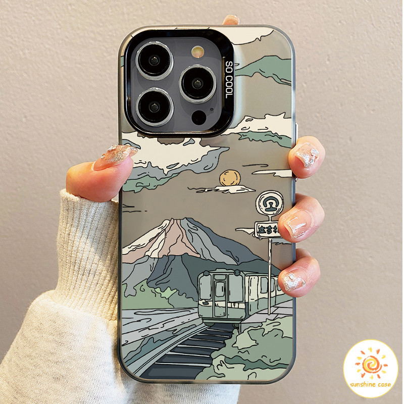 เคสโทรศัพท์มือถือลายแนวนอนสวยงาม ไอโฟน11 For iPhone12 13 14 15Pro MAX X XS XR XS 6 7 8Plus SE2020 เคสโทรศัพท์