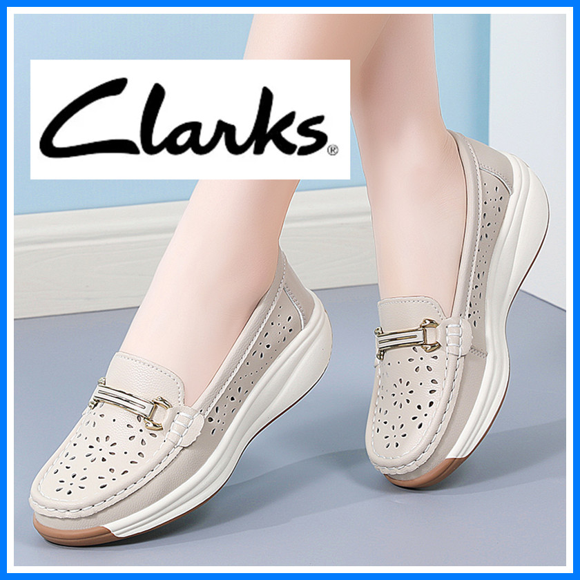 Ready STOCK รองเท้าผู้หญิง รองเท้าหนังลําลองผู้หญิง Clarks_ สุภาพสตรีรองเท้า Boat Shoes Flat Shoes ผ