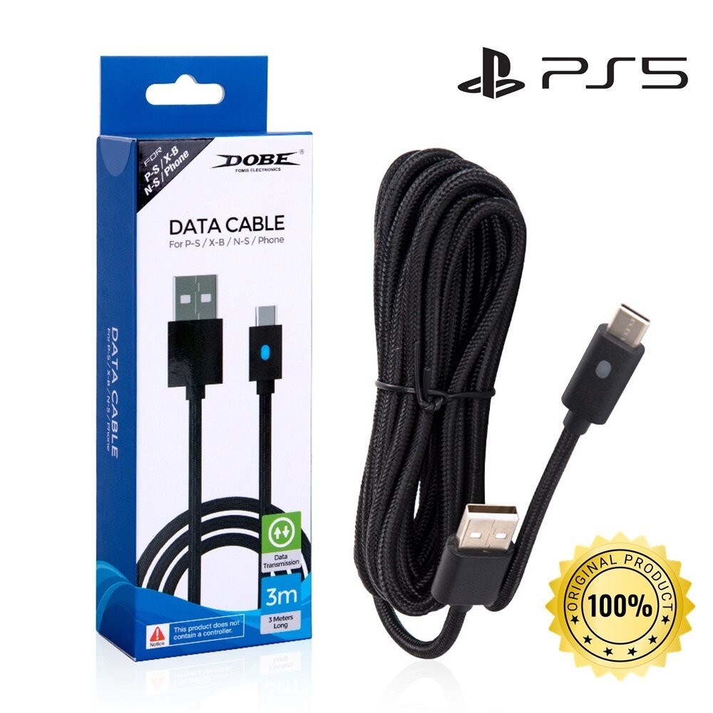 Dobe แท้ สายต่อจอย สายชาร์จจอย PS5 XBOX Series X  Type-C Cable แบรนด์ DOBE แท้ ยาว 3 เมตร