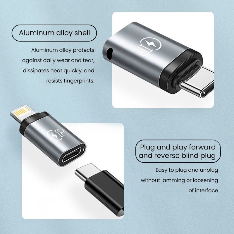 20w lOS ชายประเภท C หญิงอะแดปเตอร์ Fast Charging Converter สําหรับ lP Huawei Xiaomi Samsung Type C ชาย lOS หญิงอะแดปเตอร์ - รูปที่ 6