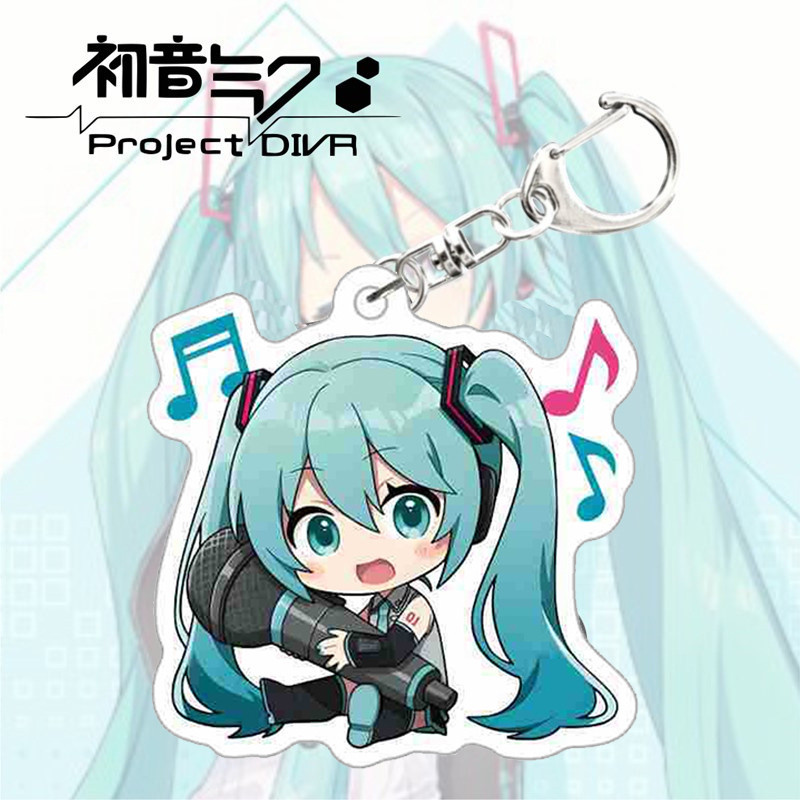 ใหม่hatsune Miku KeyแหวนLito Meiko Kagamine Rin Lenคอสเพลย์อะคริลิคพวงกุญแจจี้Propอุปกรณ์เสริมXmasของขวัญ