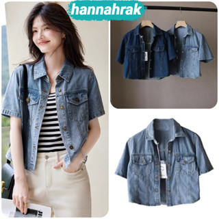 (ส่งจากกรุงเทพฯ)แจ็คเก็ตยีนส์ แขนยาว เสื้อผู้หญิง (S-3XL)Ove…