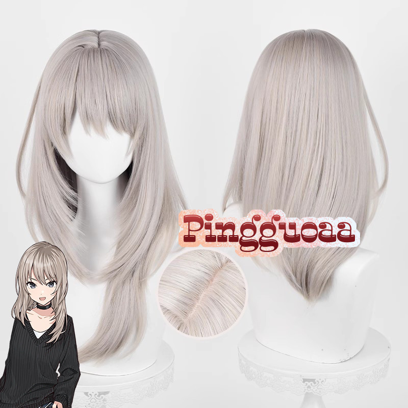 【Manmei】Girls Band Cry Momoka Kawaragi Cosplay Wig 60cm Long Linen Heat Resistant Synthetic Hair
