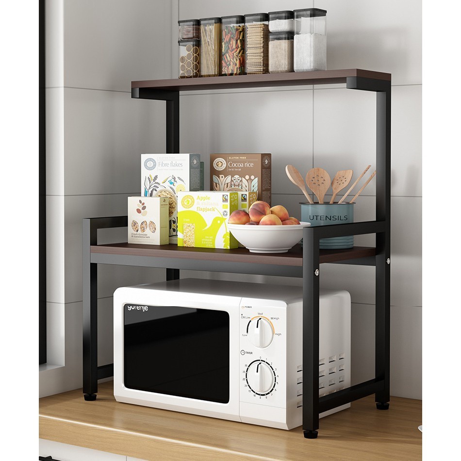 ชั้นคร่อมไมโครเวฟ มีพร้อมส่ง ชั้นวางในครัวอเนกประสงค์ คร่อมไมโครเวฟ จัดระเบียบเครื่องปรุง