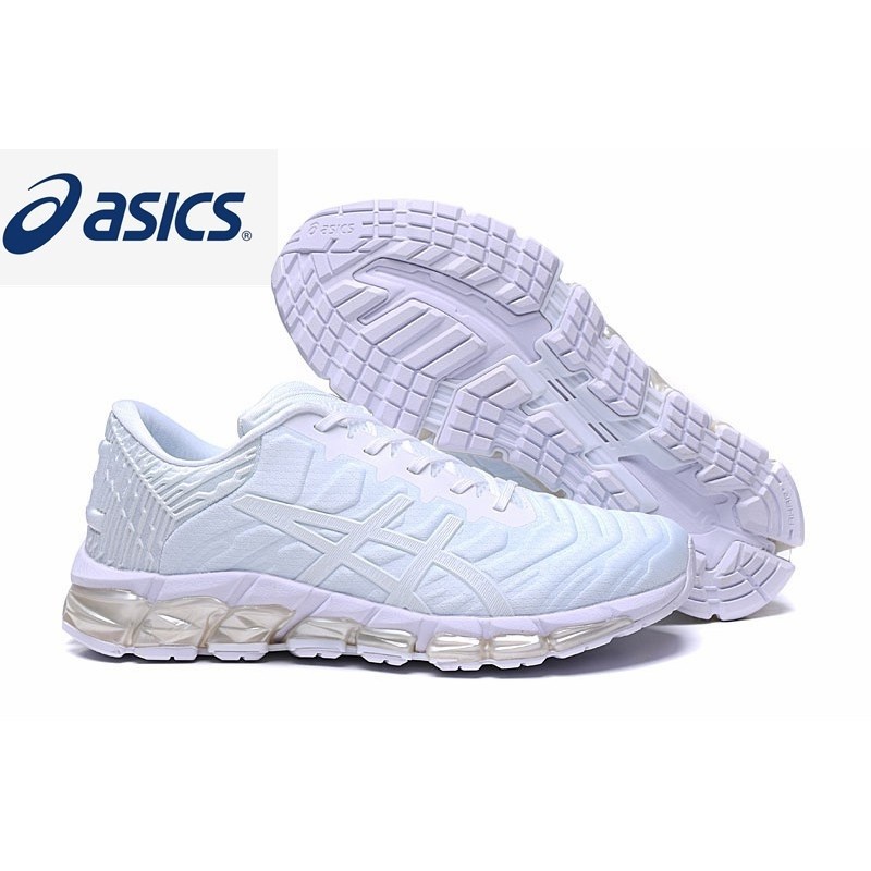 [สต๊อกพร้อม] Asics GEL-QUANTUM 360 5 รองเท้าวิ่งลดแรงกระแทกรุ่นที่สองสําหรับผู้ชายและผู้หญิงสีขาวล้ว