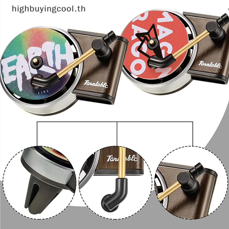 Hcth น้ําหอมปรับอากาศในรถยนต์ เครื่องกระจายกลิ่นหอมในรถยนต์ คลิปในเครื่องเล่นแผ่นเสียงสไตล์ย้อนยุค ออกแบบ น้ําหอมปรับอากาศ คลิป HOT