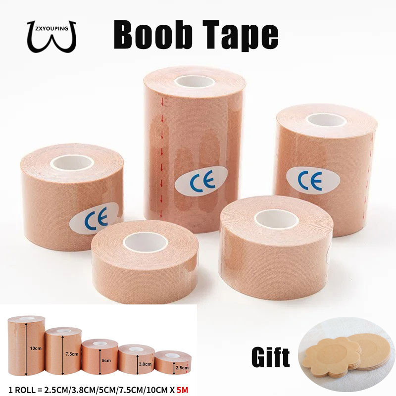 Zxyouping ผู้หญิงกว้าง Boob เทป/เต้านมหัวนม/ Push Up Bra เทปหัวนม/Breast Lift Self กาวที่มองไม่เห็น Strapless Bra สติกเกอร์หัวนมครอบคลุมผู้หญิงชุดชั้นในอุปกรณ์เสริม
