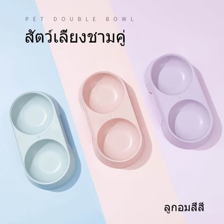 YTL ชุดชามให้อาหารสัตว์เลี้ยง และน้ำสำหรับสุนัขและแมว สัตว์เลี้ยง ชามข้าวแมวชามใส่น้ำ