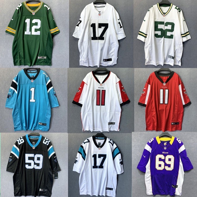 เสื้อฟุตบอลอเมริกัน, เสื้อแข่ง NFL ถนนยุโรปและอเมริกา, พิมพ์ฮาราจูกุแบบสปอร์ต, เสื้อยืดแขนสั้นคอวี, ฮิปฮอปขนาดบวก