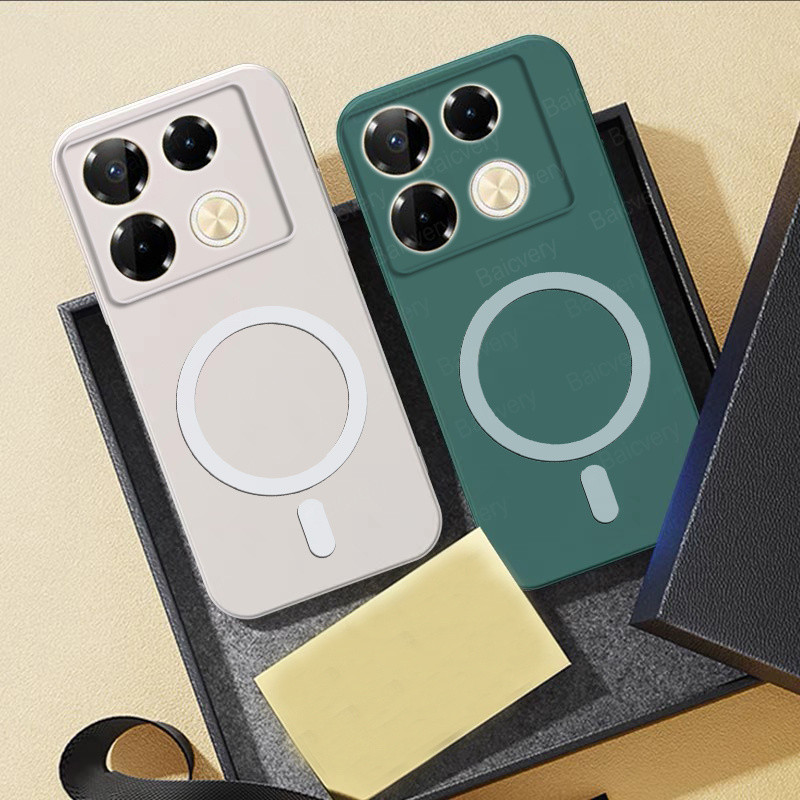 Infinix Note 40 5G 4G Pro+ Pro Plus 40Pro 4G 5G เคสแม่เหล็กสีสันสดใสชาร์จไร้สายฝาหลัง – โปรปัง