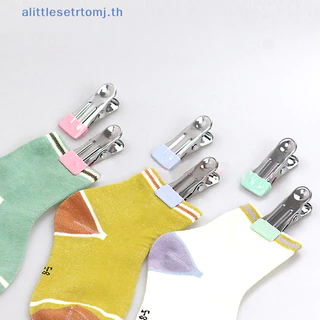 Alittlese 10 ชิ้นสแตนเลสเสื้อผ้า Peg ในครัวเรือนอเนกประสงค์คลิปปิดผนึก Windproof Non Slip Trace Fixed Clamp Airing ที่หนีบผ้า TH