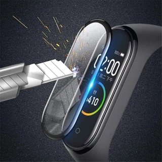 3D Anti gores หน้าจอ Mi band 10 9 8 7 6 5 4 Xiao Mi Mi band Full Screen Protector ฟิล์มกระจกนิรภัยสีดำด้านข้าง