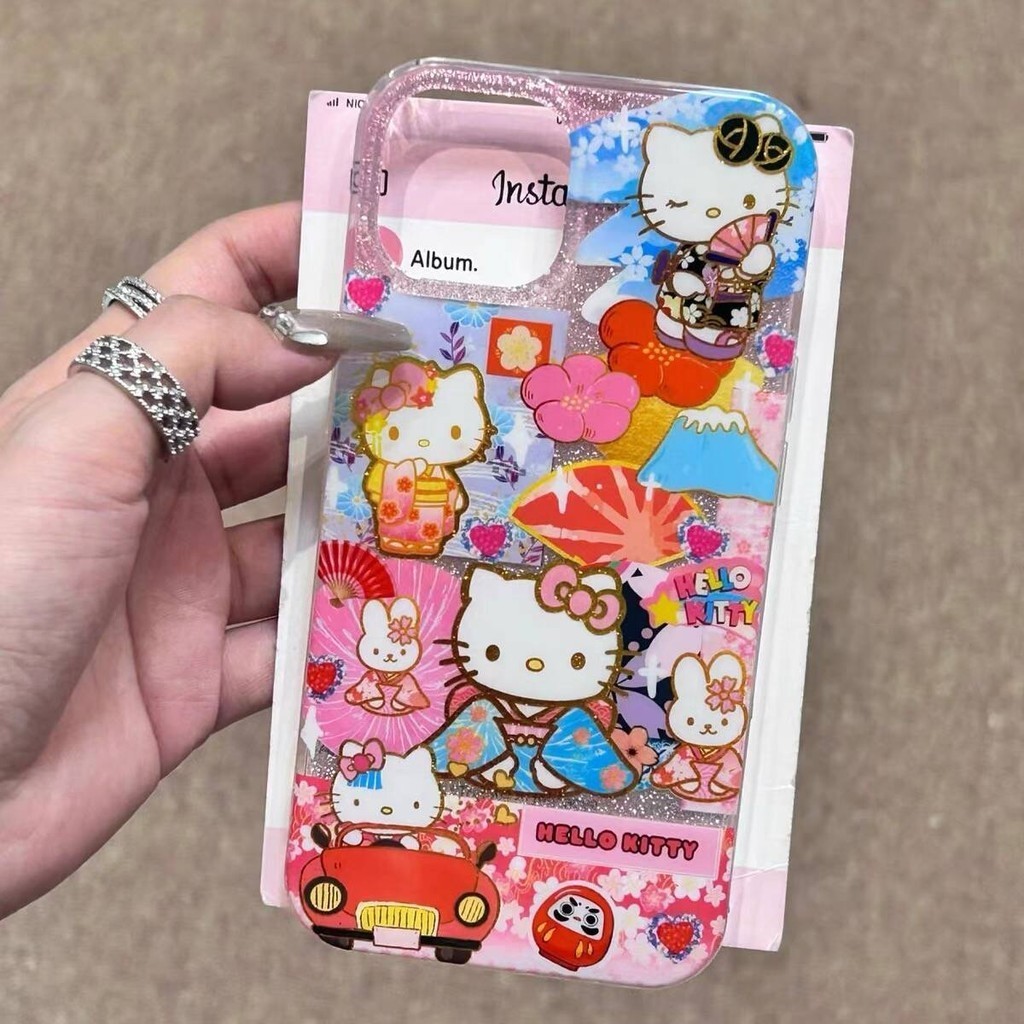 ญี่ปุ่น Showa kitty Cat Apple 13/14/15pro เคสโทรศัพท์ 12 กันกระแทก 11 Soft xr ตลก xs น่ารัก 8p