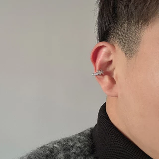 1 ชิ้น Hip Hop Lightning Ear Cuff คลิปสําหรับผู้ชายและผู้หญิงไม่เจาะคลิปบนหู Stud Cuff Hoop ต่างหูคลิปต่างหู