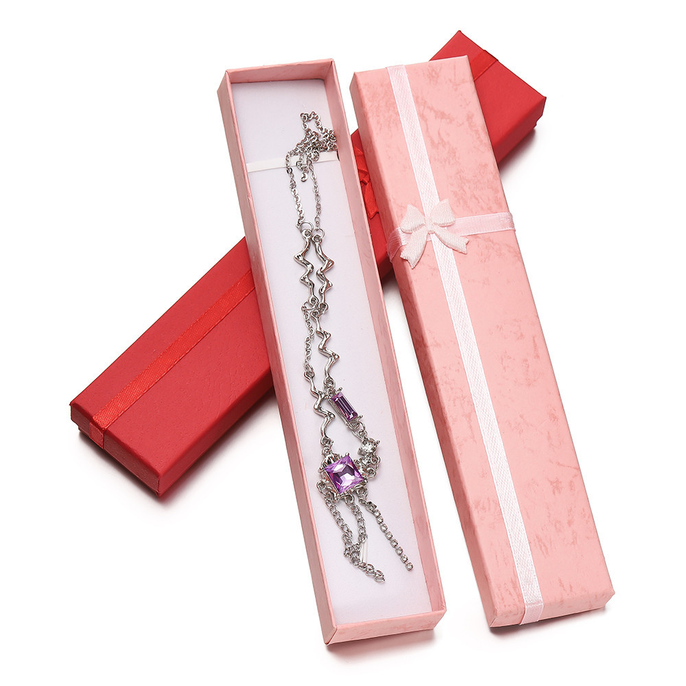 St. kunkka Lover ของขวัญวันเกิดกล่องสร้อยคอกล่องสร้อยข้อมือสีสันสดใสกล่องเครื่องประดับพร้อมโบว์สําหรับเพื่อนคู่หูของขวัญ