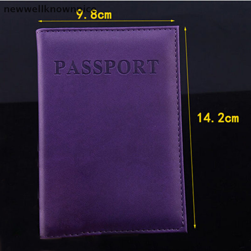 Newwellknownnice ผู้หญิงผู้ชายผู้ถือหนังสือเดินทางหนัง Faux Travel Passport Cover Card Case Holder TH